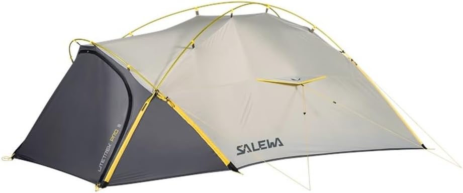 Salewa Litetrek Pro III tenda da trekking per 3 persone - peso 2,37 kg - struttura rettangolare impermeabile - doppio telo grigio Lightgrey Mango per attività outdoor