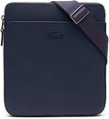 Lacoste Chantaco - Borsa a spalla uomo in pelle - Fodera sintetica e chiusura da infilare - Accessorio compatto per uso quotidiano
