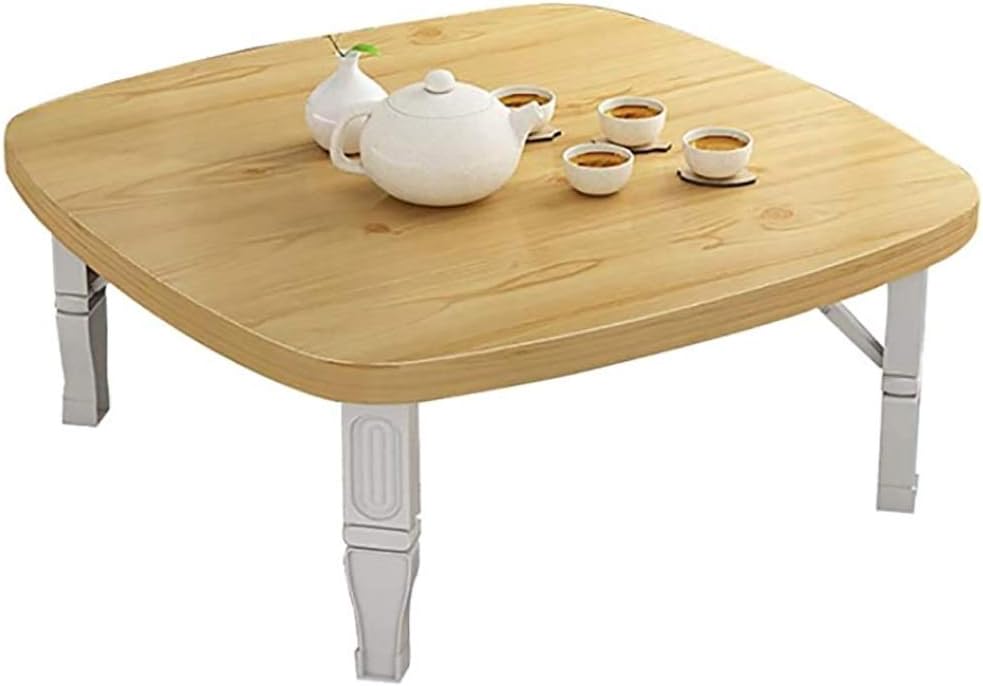 Tavolo pieghevole quadrato 80 x 80 x 35 cm - tavolo basso da pranzo - piccola scrivania da studio - per camera da letto tatami e sala da tè