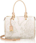Alviero Martini 1 Classe Geo White - Bauletto Medio da Donna - Materiale Sintetico con Chiusura Zip - Borsa per Uso Quotidiano