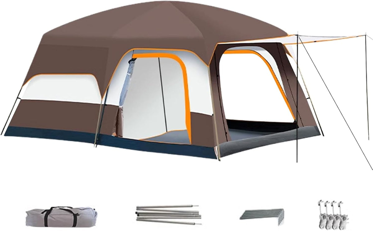 Tenda familiare multiambiente in tessuto Oxford - cabina spaziosa con camere - struttura resistente da campeggio - per escursioni picnic giardino spiaggia e trekking