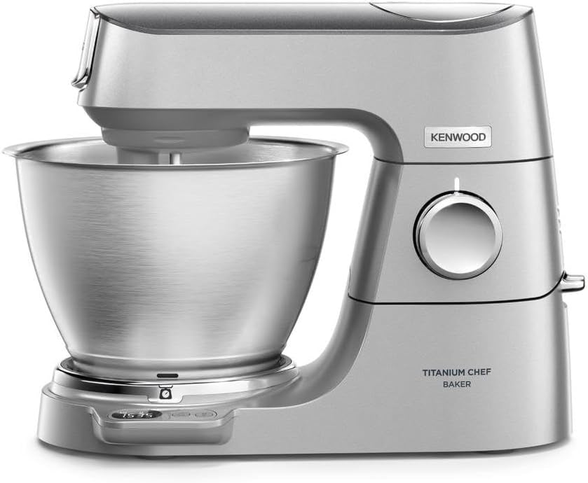 Kenwood KVC65.001SI Robot da Cucina - Motore 1200 W con Comandi a Pulsante - Struttura in Titanio Argento - Modello da 37 x 22,5 x 44 cm