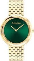 Calvin Klein Twisted Bezel - Orologio donna analogico al quarzo - Bracciale in acciaio inossidabile - Disponibile argento oro rosa o nero