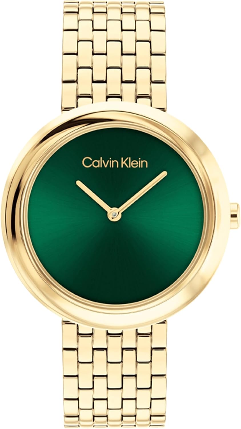 Calvin Klein Twisted Bezel - Orologio donna analogico al quarzo - Bracciale in acciaio inossidabile - Disponibile argento oro rosa o nero