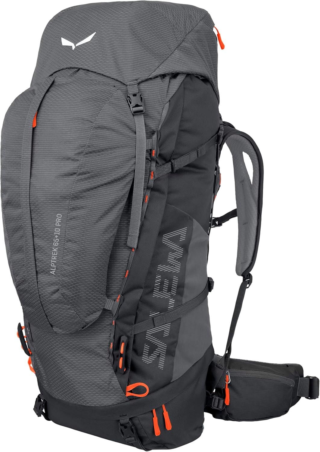 SALEWA Alptrek 65 + 10 L Pro zaino da trekking - capacità espandibile 65 + 10 litri - esterno in nylon e interno in poliestere - zaino per escursioni outdoor
