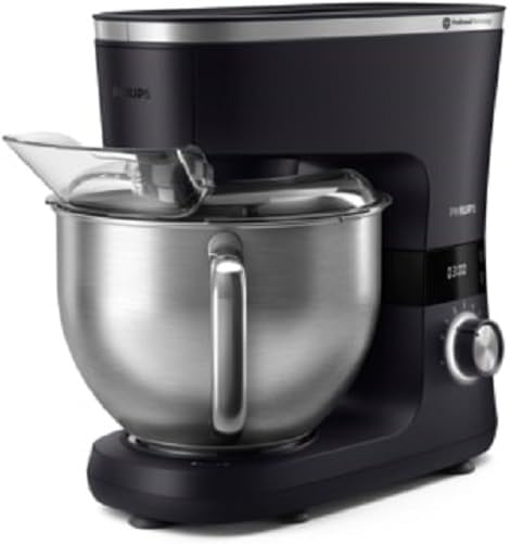 Philips Serie 7000 HR7962-01 - Robot da cucina 1000 W con ProKnead - Recipiente 5.5 L e 8 velocità - Smart Timer LED con illuminazione ciotola