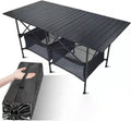 Tavolo pieghevole da esterno in lega di alluminio - superficie impermeabile portatile - piano da picnic e barbecue - per campeggio e attività all'aperto