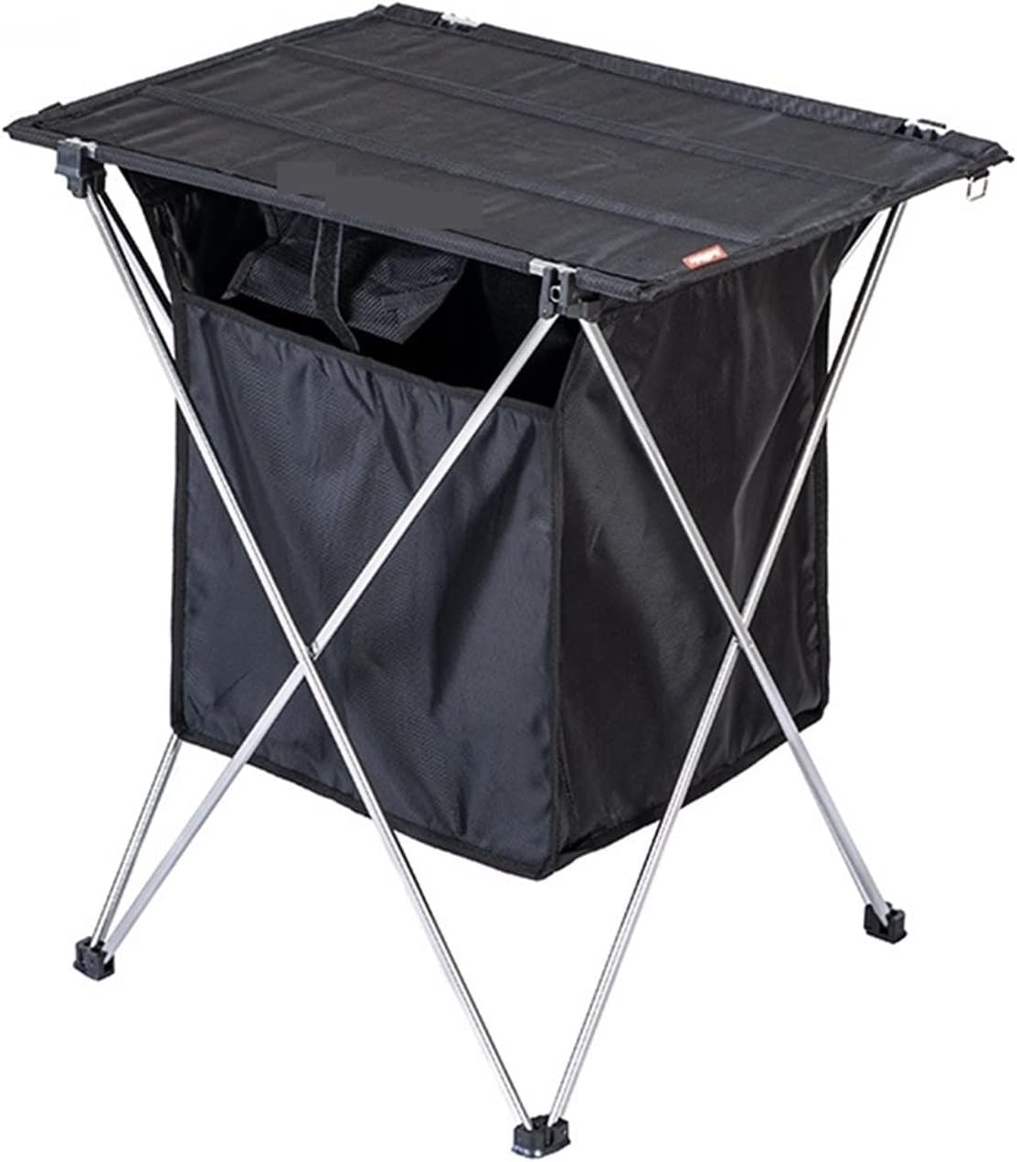 Tavolo pieghevole portatile da esterno nero - struttura leggera in lega di alluminio - piano da picnic e barbecue - per campeggio attività all'aperto e viaggio