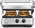 Sage The BBQ e Press Grill - Griglia Elettrica 1800 W in Acciaio Inox Spazzolato - Controllo Temperatura e Piastre Reversibili - Per Panini Hamburger e Bistecche