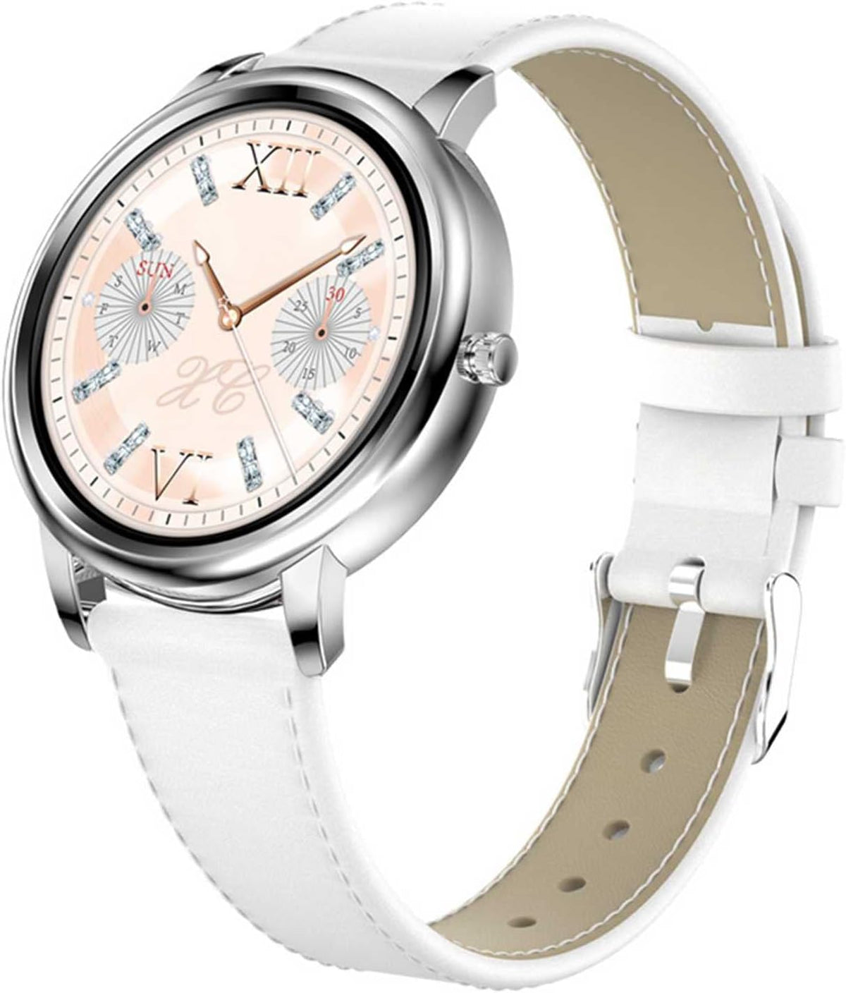 PURRL Smartwatch Donna 1.09 Pollici - Chiamate e SMS Bluetooth - GPS Sonno e Modalità Multisport - Cinturino Argento