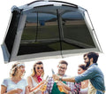 Riparo parasole da campeggio bianco con rete - protezione UV portatile per esterni - struttura per picnic e spiaggia - per giardino escursioni viaggio e tempo libero