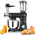 Fablestoryem Planetaria 5 in 1 - Robot da cucina 1400 W - Ciotola inox 10 L con 6 velocità - Frullatore tritacarne e rullo per impasto