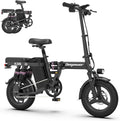 Bicicletta Elettrica Pieghevole 14 Pollici - Batteria Rimovibile 48V - E Bike Urbana con Doppia Sospensione