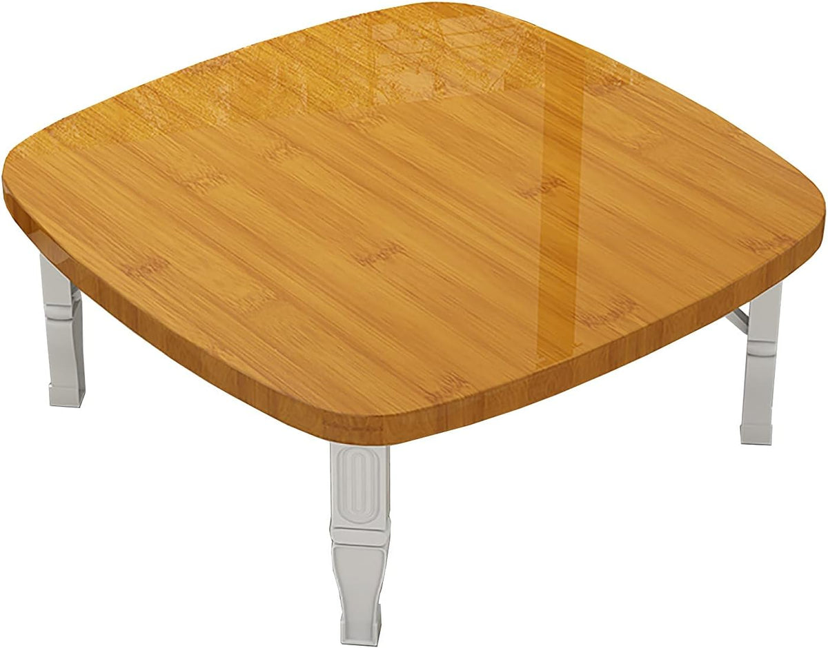 Tavolo quadrato basso pieghevole 70 cm - piano compatto per studio e pranzo - piccola scrivania multifunzione - per camera da letto tatami e finestra a bovindo