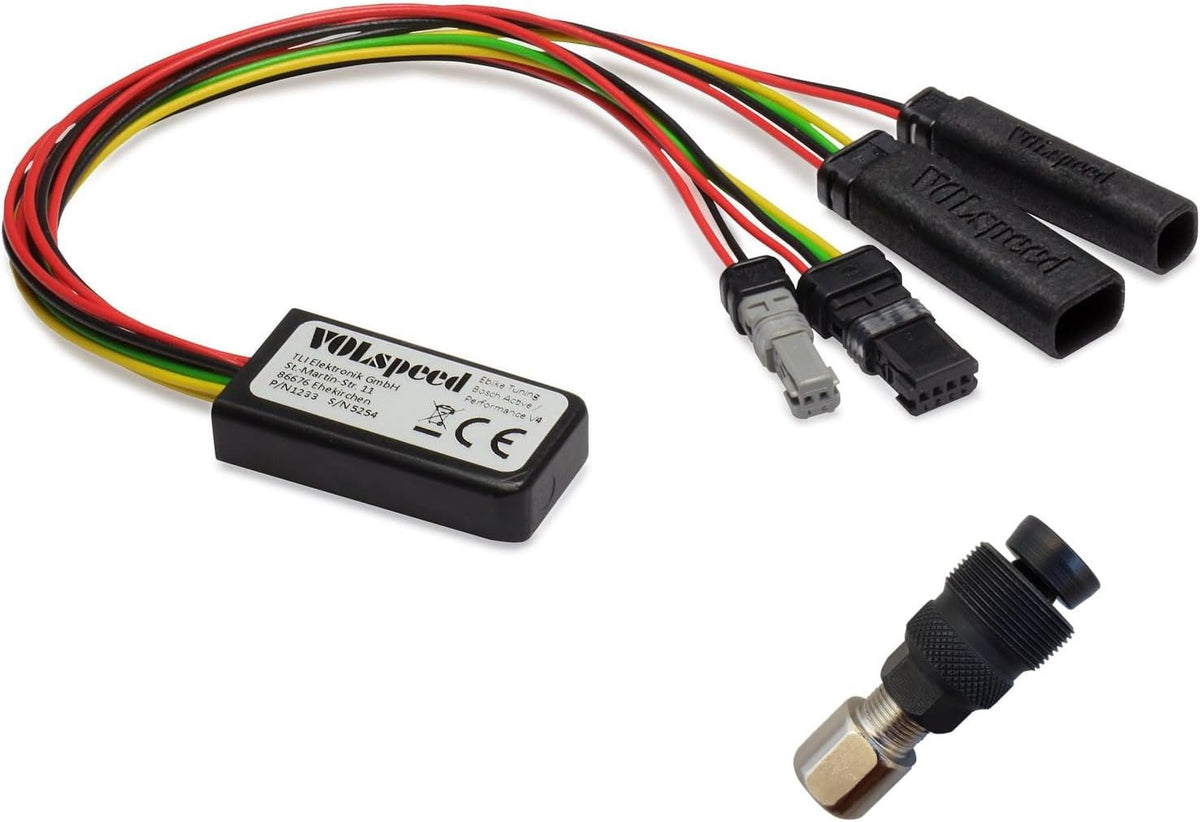 Kit tuning e bike VOLspeed V4 - compatibile con sistemi Bosh 2014 2022 - estrattore pedivella incluso - modulo compatto da 15 g per interventi su biciclette elettriche