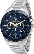 Maserati Traguardo R8873612052 Limited Edition - Orologio uomo cronografo al quarzo - Cassa rotonda 45 mm - Cinturino blu in acciaio inossidabile