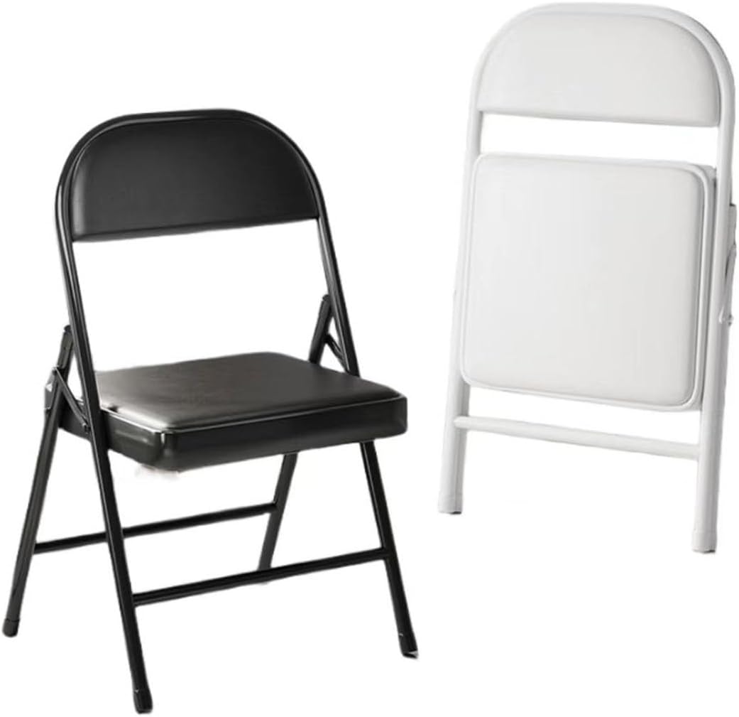 Set di 2 sedie pieghevoli imbottite - sedute comode tinta unita - design portatile salvaspazio - per ufficio feste conferenze e casa