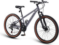 SPATIAL mountain bike per adulti - ruote 26 pollici e 7 velocità - sospensione anteriore - doppi freni a disco e sella ergonomica regolabile argento