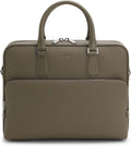 BOSS New Crosstown Document Case - Borsa da ufficio uomo in pelle bovina grigio talpa - Dimensioni 39 x 31 x 7 cm - Tracolla e chiusura con zip