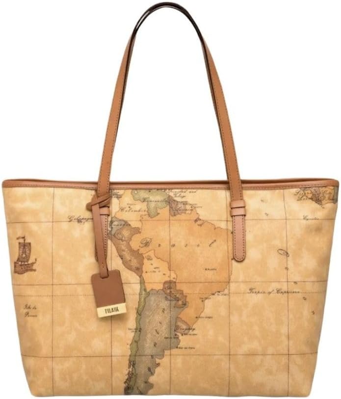 Alviero Martini 1A Classe BS25PC29 D007 6000 - Borsa shopping grande - Chiusura con zip e fodera misto cotone - Made in Italy
