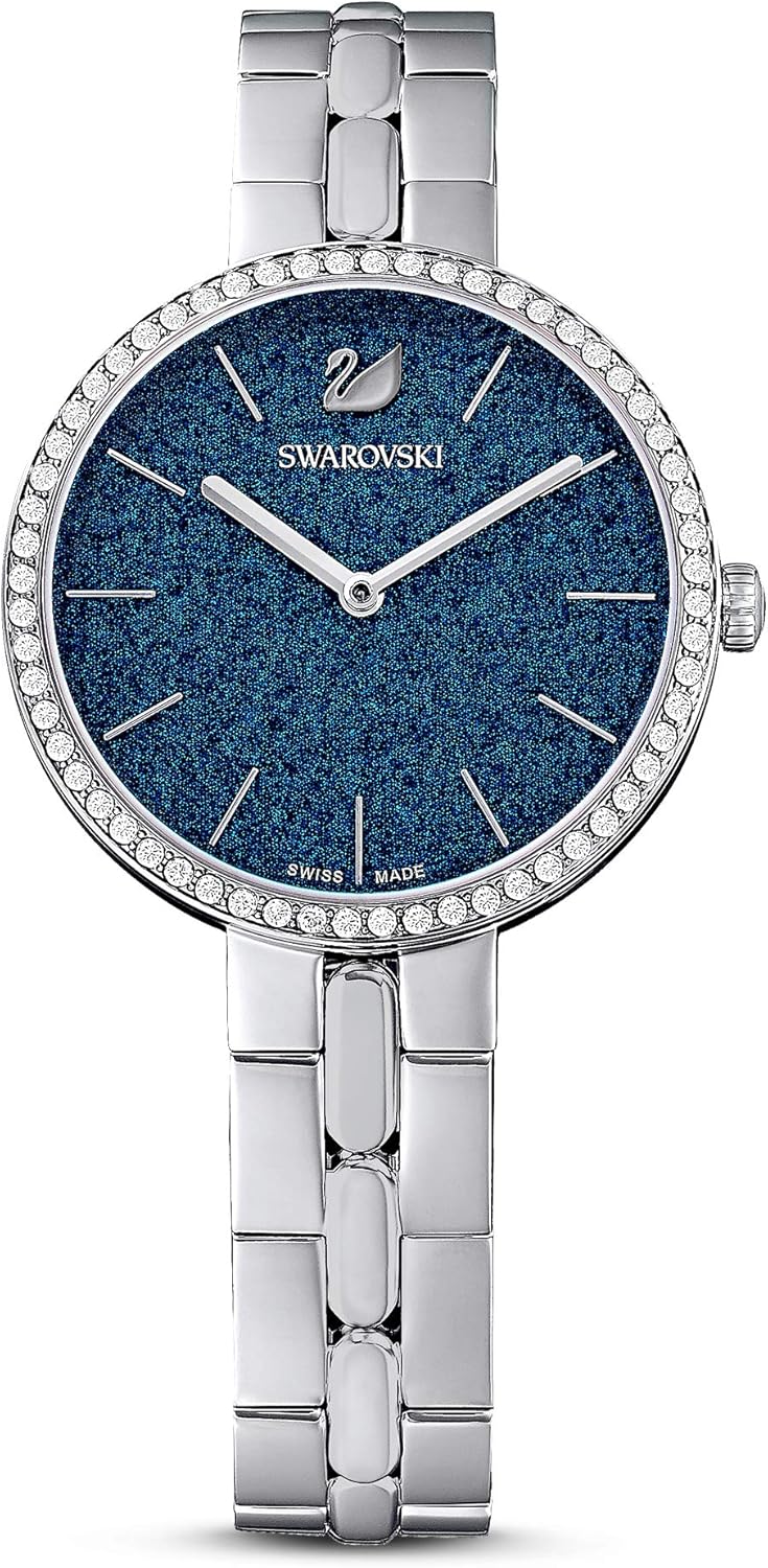 Swarovski Cosmopolitan - Orologio Donna Swiss Made - Acciaio Inossidabile e Cristalli - Design Blu Elegante da Polso