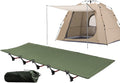 Lettino da campeggio pieghevole verde militare - letto portatile compatto per escursionismo - soluzione da viaggio per riposo - per casa ospiti e avventure all'aperto