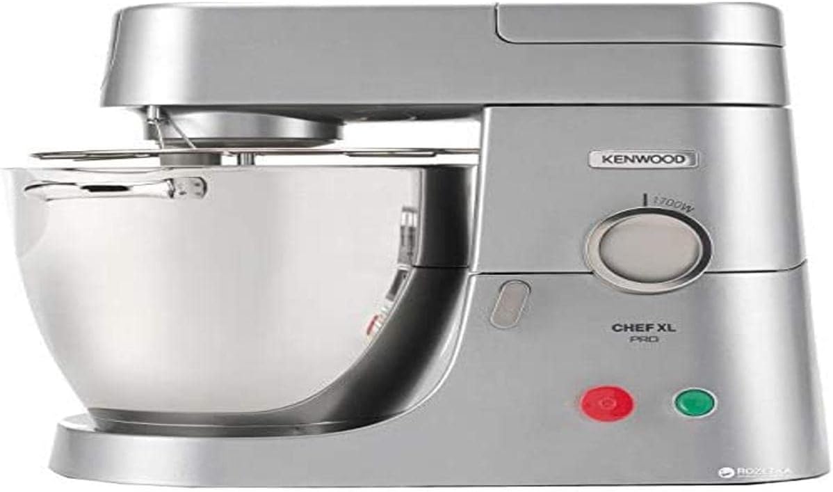 Kenwood Chef XL Pro KPL9000S - Impastatrice planetaria 1700 W - Ciotola inox 6.7 L con manici - 3 utensili e velocità variabile