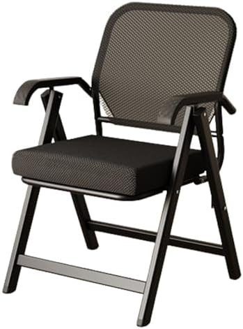 Sedia da ufficio ergonomica pieghevole nera - schienale elastico in rete traspirante - struttura impilabile e salvaspazio - per riunioni conferenze reception e formazione