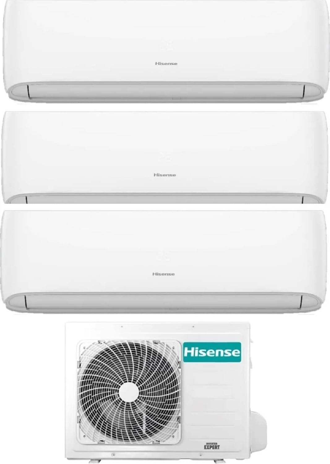 Hi Comfort Trial Split - Climatizzatore inverter 9000 9000 e 12000 BTU - Potenza totale 30000 BTU - Gas R32 e Wi Fi con livello sonoro 30 dB