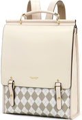 Cnoles Zaino donna - Borsa grande in stile vintage bianco - Design casual per università e viaggio - Formato pratico per uso quotidiano