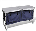 Mobiletto da campeggio pieghevole - struttura portatile in alluminio - formato compatto 20 x 20 x 20 cm - per organizzazione e stoccaggio outdoor