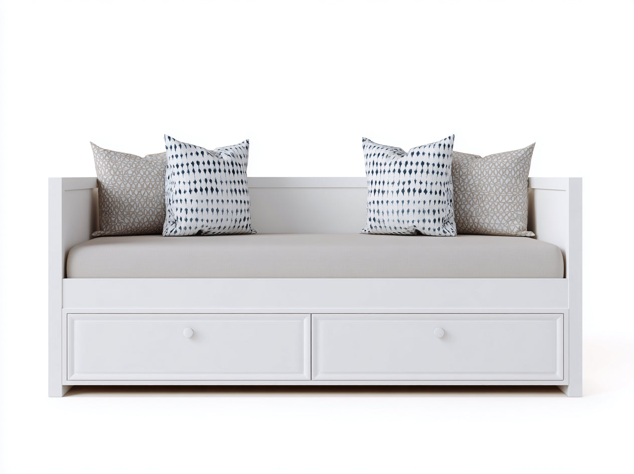 Divano letto-Legno-MDF-201x90x80 cm-Bianco-Minimal contemporaneo