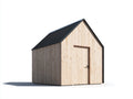 Casetta da giardino-Legno-Metallo-300x235x270 cm-Legno naturale-Nero-Stile architettonico moderno
