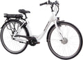 Bici elettrica da città F.lli Schiano E Moon bianca 28 pollici - motore 250 W 40 Nm e batteria 36 V 13 Ah - cambio 7 velocità - telaio alluminio con display