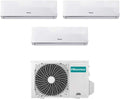 Hisense New Comfort 3AMW58U4SZD1 - Climatizzatore trial split inverter - Unità 9000 9000 e 12000 BTU - Gas R32 con riscaldamento deumidificazione e filtro argento