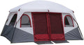 Tenda da campeggio familiare per 8-15 persone - 430 x 305 x 203 cm con 2 camere da letto - telo di fondo cucito - grande tenda 3 stagioni impermeabile