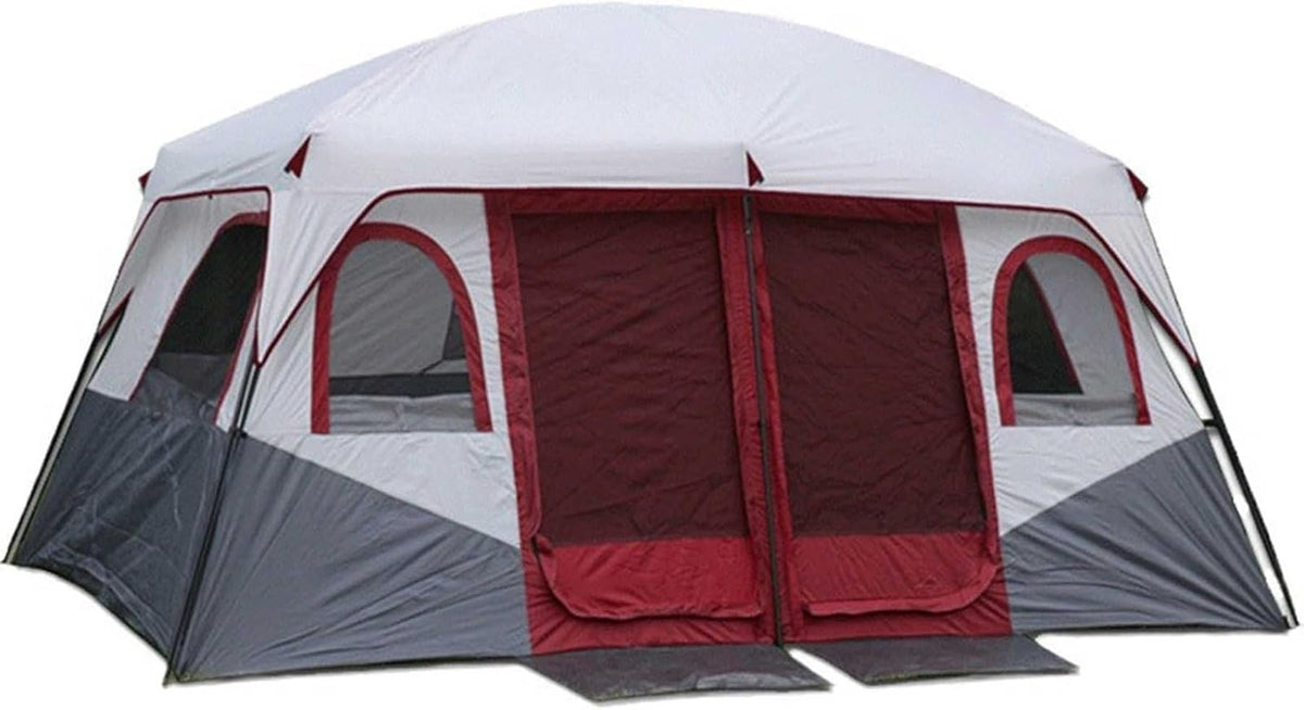 Tenda da campeggio familiare per 8-15 persone - 430 x 305 x 203 cm con 2 camere da letto - telo di fondo cucito - grande tenda 3 stagioni impermeabile