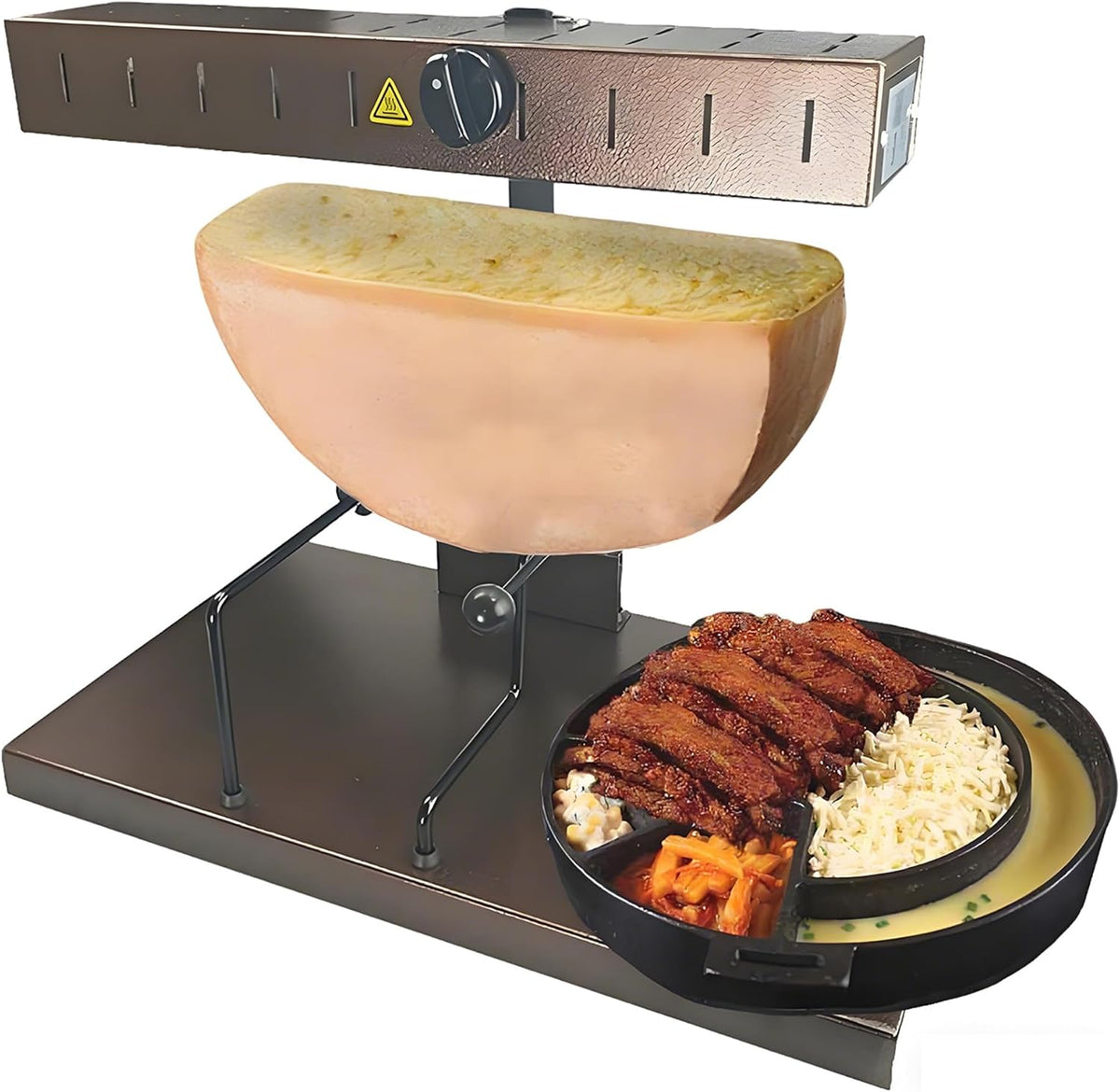 JIYINGHUI Scioglitore Raclette 650 W - Macchina Elettrica Commerciale Multicolore - Angolo Regolabile per Formaggio - Per Ristoranti Occidentali