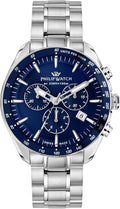 Philip Watch Blaze R8273995017 - Orologio Uomo Cronografo Analogico - Cassa 42 mm Acciaio Inossidabile - Quadrante Blu
