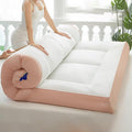 Tappetino da campeggio giapponese rosa 100 x 200 x 10 cm - letto da pavimento portatile - superficie pieghevole per casa - per campeggio divano letto e riposo