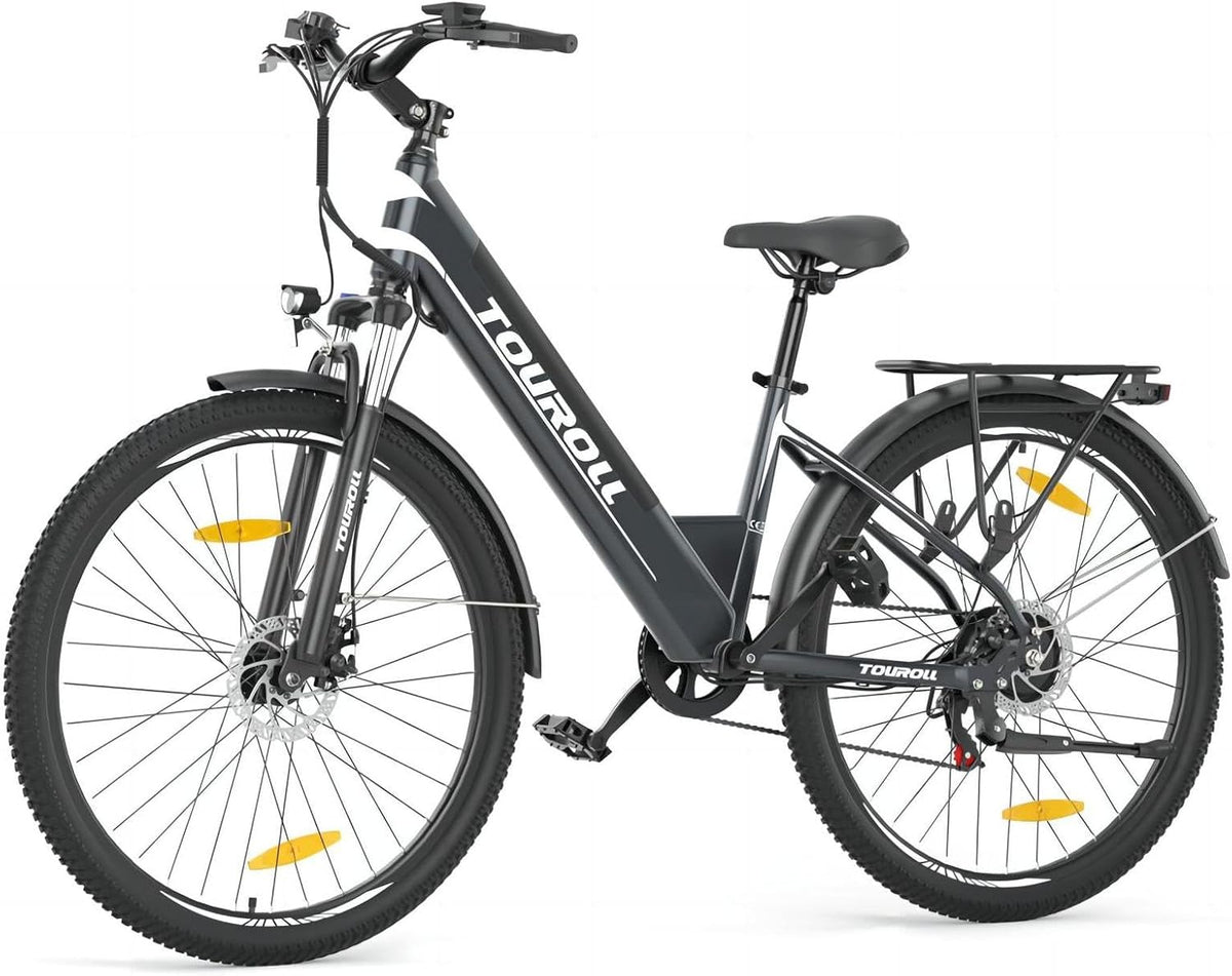 Bicicletta Elettrica 27.5 Pollici - Batteria Rimovibile 15.6Ah - E Bike Urbana con Motore 45 Nm e Sospensione Anteriore