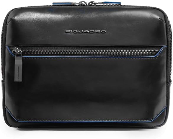 PIQUADRO Borsa a tracolla uomo - Porta iPad mini in pelle - Fodera interna in poliestere - Design pratico per lavoro e città