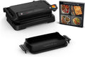Moulinex OptiGrill 4 in 1 XL GI7848 - Griglia barbecue e forno per 6 fino a 8 persone - 12 programmi automatici - Piastre antiaderenti con controllo digitale