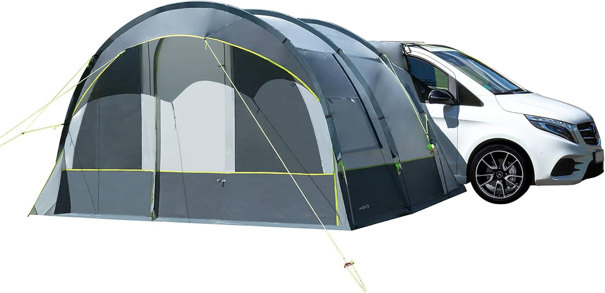 BRUNNER Beyond tenda veranda indipendente per minibus e van - larghezza pavimento 340 cm - portatile e idrorepellente - 4 stagioni grigio chiaro e scuro