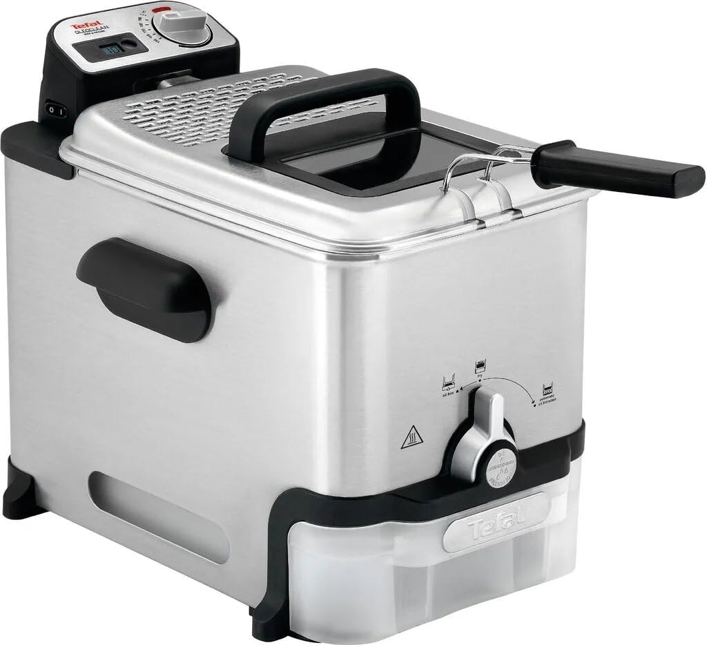 Tefal Oleoclean Pro - Friggitrice Elettrica 2300 W da 3,5 Litri - Filtro Automatico Olio e Temperatura Regolabile - Capacità XL per 4 a 6 Persone