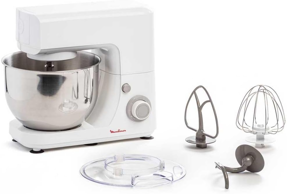Moulinex Masterchef Essential QA1501 - Impastatrice planetaria 800 W - Ciotola inox 4.8 L con 6 velocità - Per impasti pizza pane e dolci