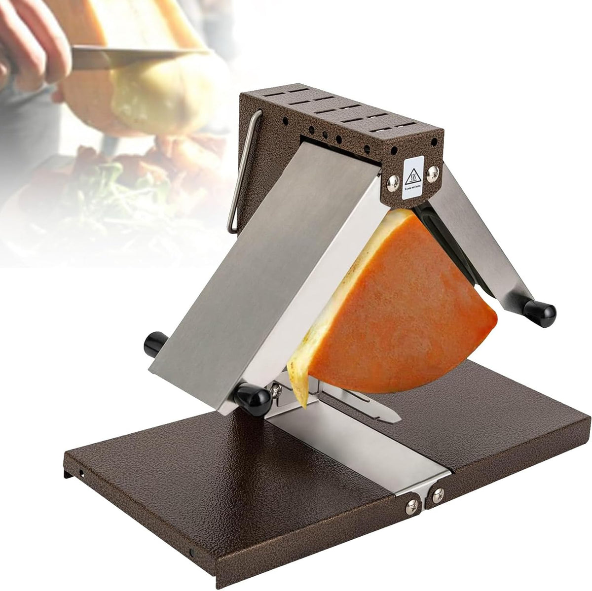 Griglia Elettrica per Formaggio Raclette - Scioglifomaggio Multicolore - Mezza Forma Inclinabile e Regolabile - Angolo Regolabile da 3,5 kg