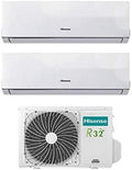 Hisense New Comfort 2AMW42U4RRA - Climatizzatore Dual Split 9000 e 12000 BTU - Inverter con Refrigerante R32 - Raffrescamento Riscaldamento e Deumidificazione