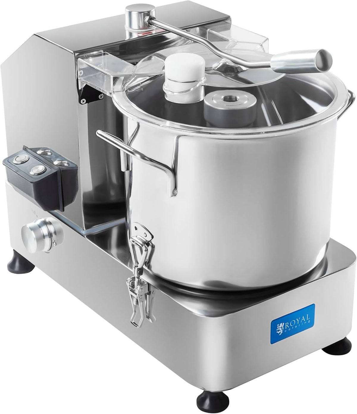 Royal Catering RCKC-12000 - Tritatutto Mixer Elettrico da Cucina - Vasca da 12 Litri in Acciaio Inox Alluminio e Plastica - Velocità da 1100 a 2800 Giri Minuto