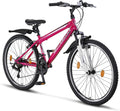Chillaxx Bike Escape Premium mountain bike - ruote 26 pollici e 21 velocità - telaio in lega di acciaio - sospensione anteriore e finitura rosa bianca